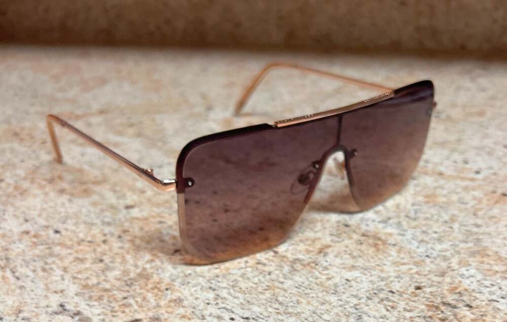 BKE Super Sonic Shield Sunglasses in Rose Gold